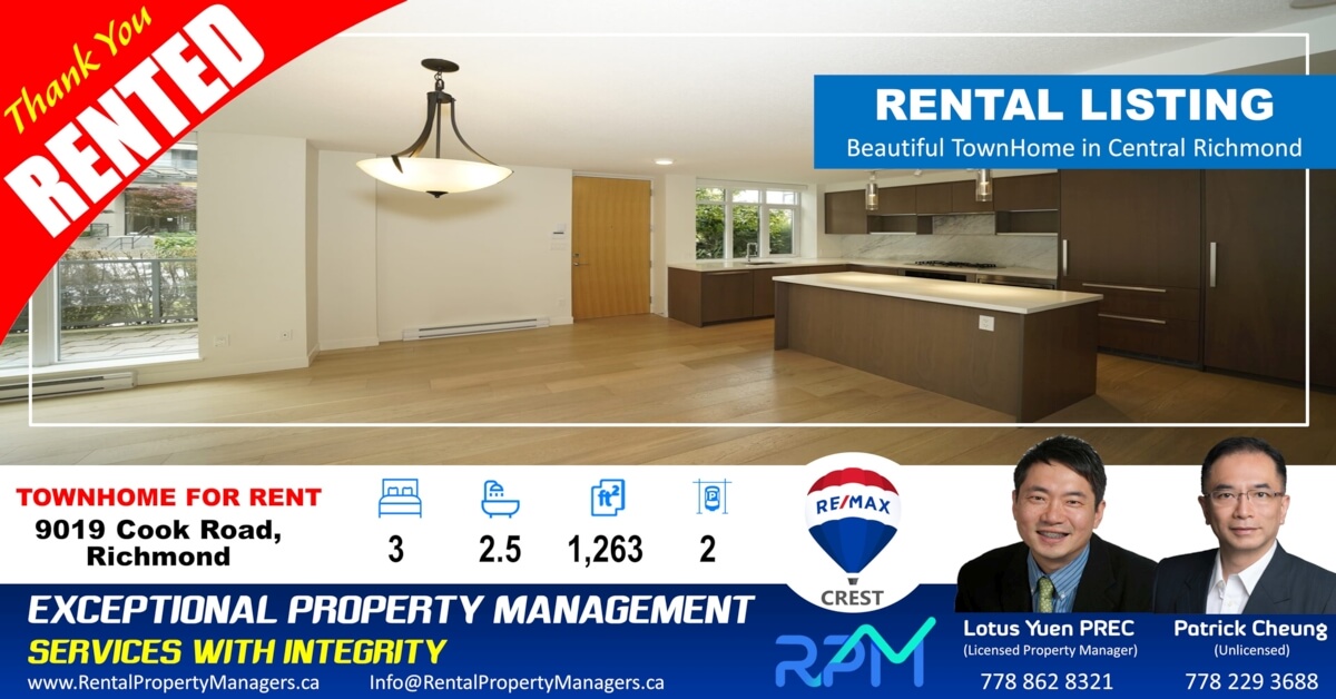 RentalPropertyManagers.ca - RENTED 9019 Cook Road Richmond - LYU023