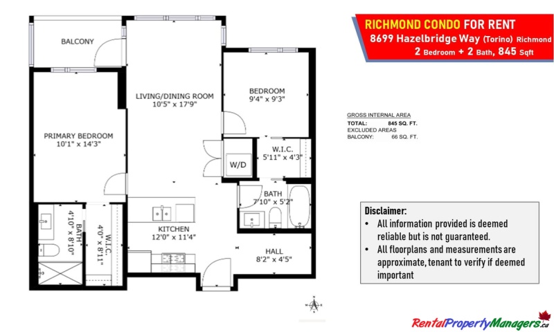 820 - 8699 Hazelbridge Way, Richmond, 2 Bedrooms Bedrooms, ,2 BathroomsBathrooms,Condo,For Rent,820 - 8699 Hazelbridge Way, Richmond,1080