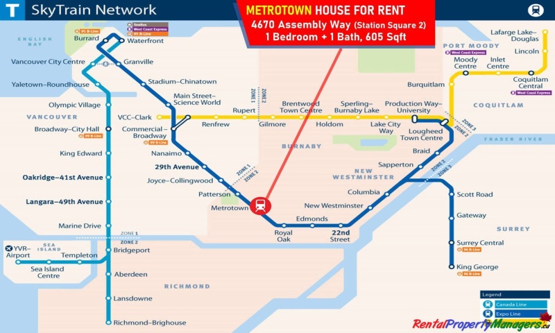 #4xxx-4670 Assembly Way, Burnaby, 1 Bedroom Bedrooms, ,1 BathroomBathrooms,Condo,Rented and Being Managed,Station Square 2,#4xxx-4670 Assembly Way, Burnaby,1081