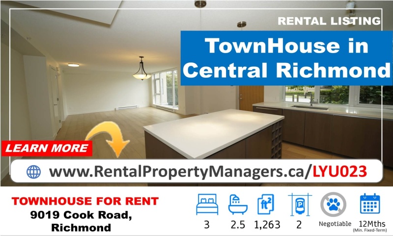 #xx-9019 Cook Road, Richmond, 3 Bedrooms Bedrooms, ,2.5 BathroomsBathrooms,Townhouse,Rented and Being Managed,Monet,#xx-9019 Cook Road, Richmond,1048